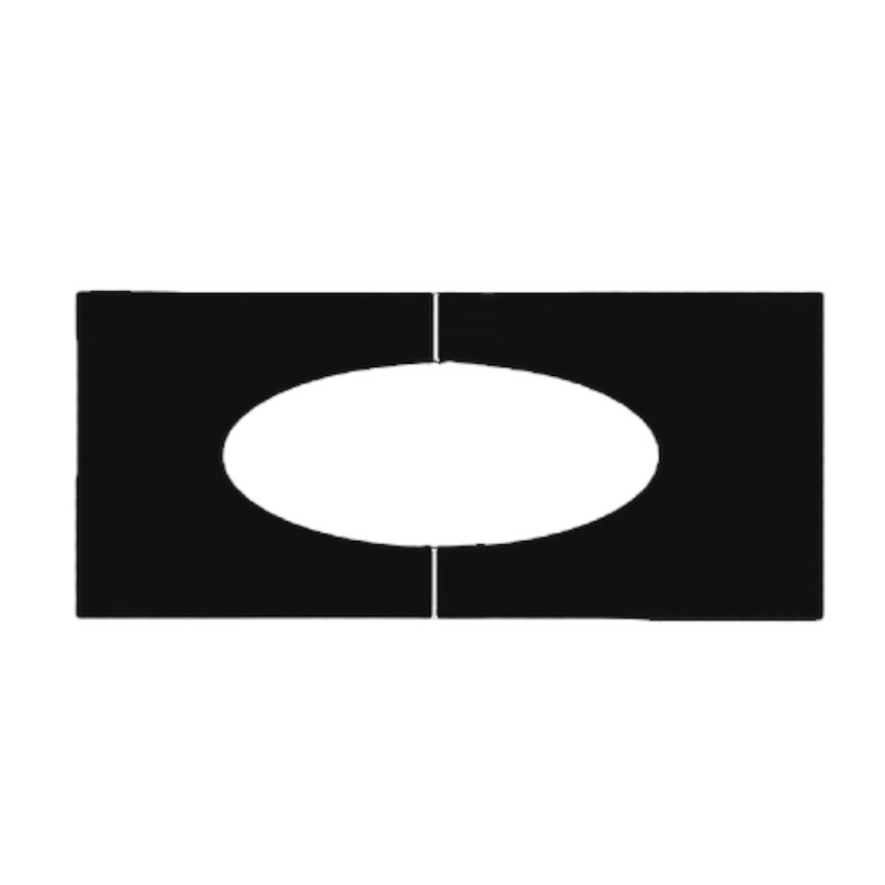 Midtherm HTS Twinwall Flue 15° Trim Plate - Black