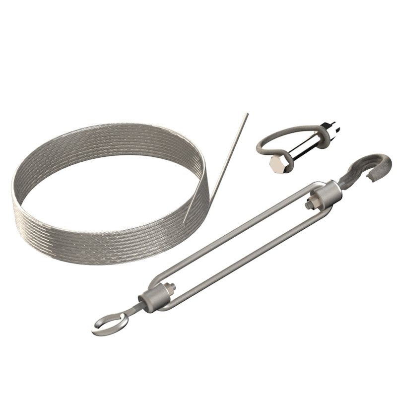Midtherm HTS Twinwall Flue Guy Wire Kit - Silver Filigree