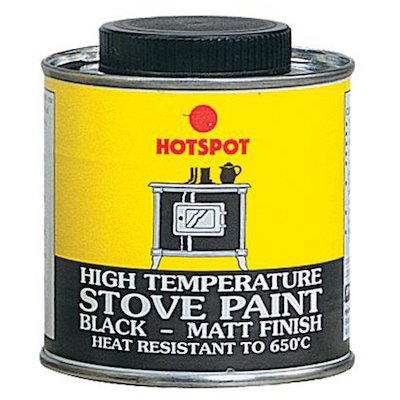 Hotspot Heat Resistant Stove Paint - Tin Matt Black Medium