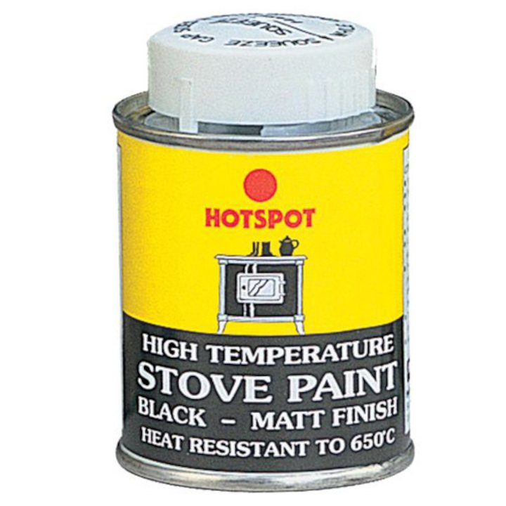 Hotspot Heat Resistant Stove Paint - Tin Matt Black Small - Matt Black