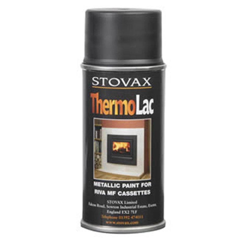 Riva Heat Resistant Stove Paint - Aerosol Spray - Midnight Black