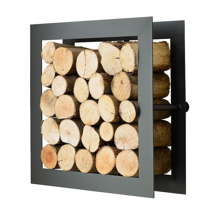 Harrod Square Log Holder - Black