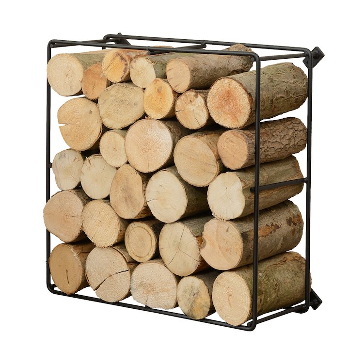 Harrod Wire Square Log Holder - Black