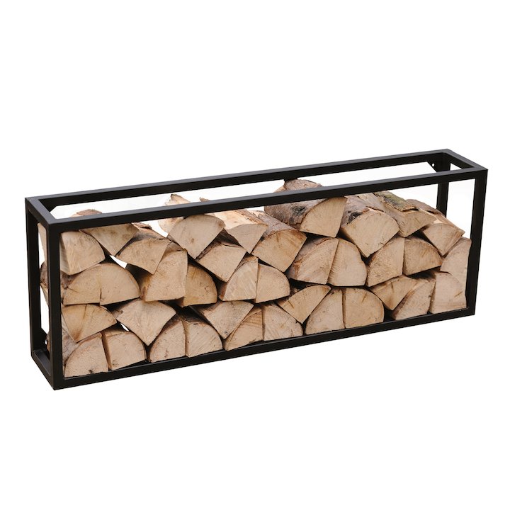 Harrod Rectangle Log Holder - Black