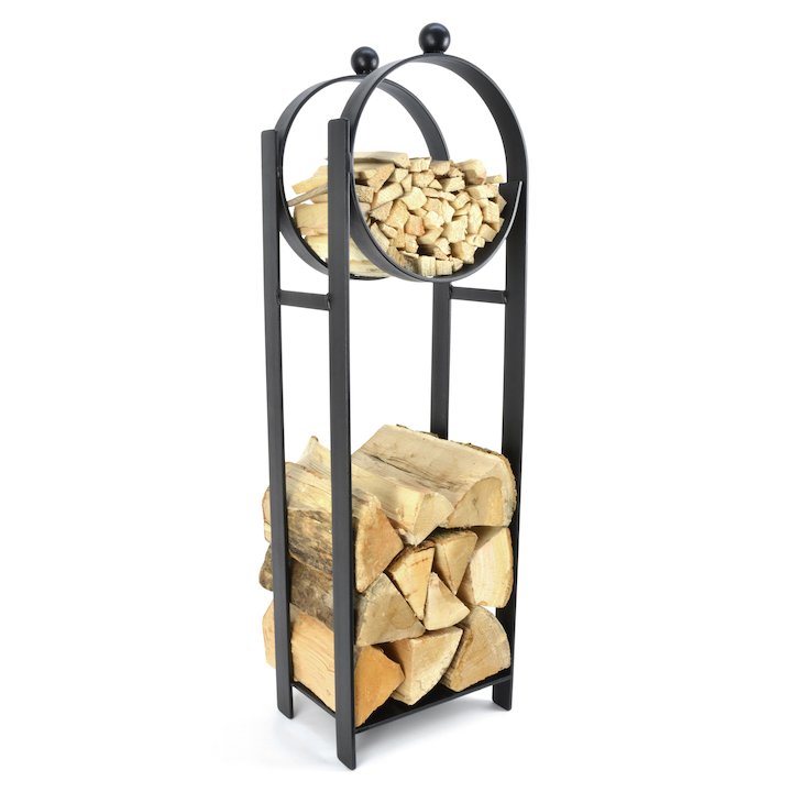 Manor Blacksmith Stand Log Holder - Black