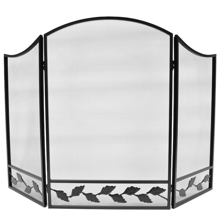 Manor Chartley 3 Fold Fire Screen - Black