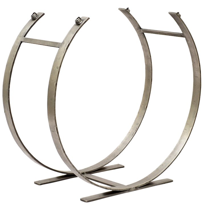 Calfire Forged Log Holder - Antique Pewter