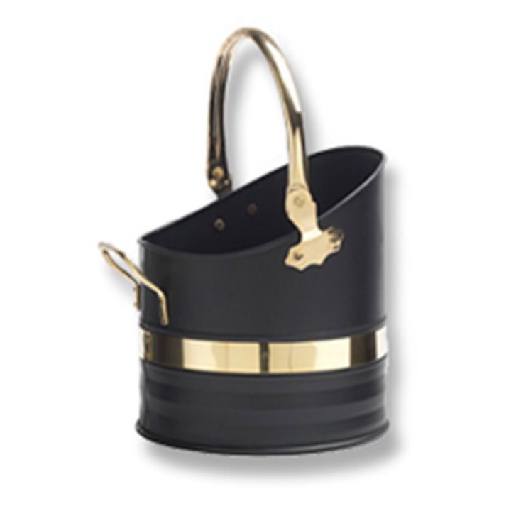 Firemaster Melrose Coal Bucket - Clearance - Black / Brass