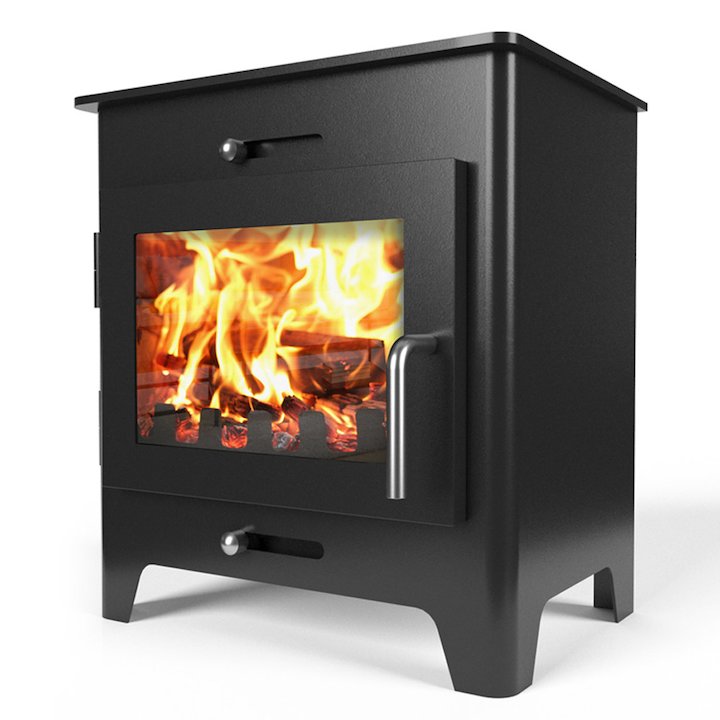 Saltfire ST1 Wood Stove - Metallic Black