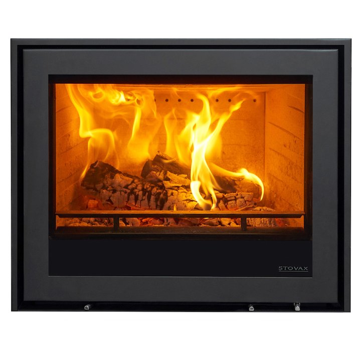 Stovax Elise 680 Multifuel Cassette Fire - Frontal Black Three Sided Edge+ Frame - Black