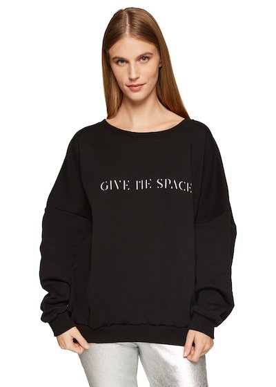 SWEATER LOGO REFLECTING - Black
