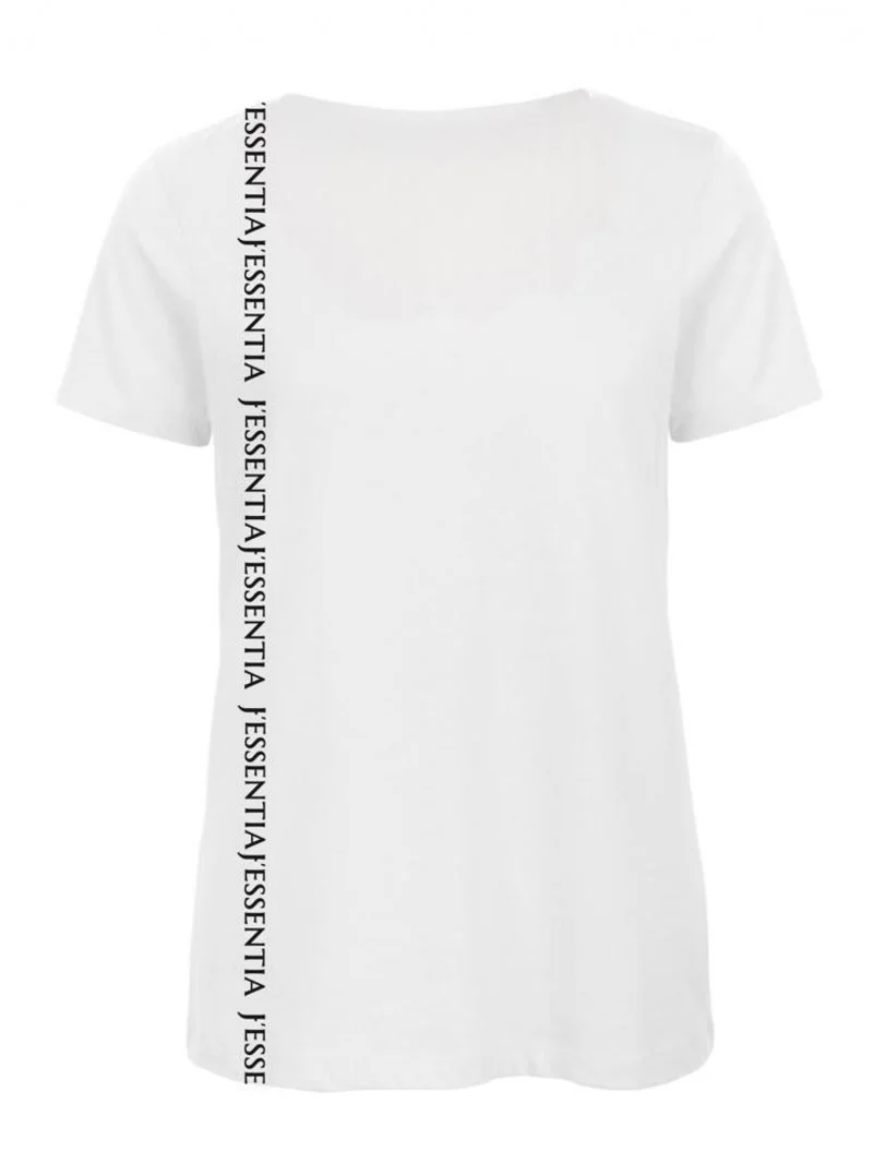 Tshirt donna bianca con grafica a contrasto by jessentia