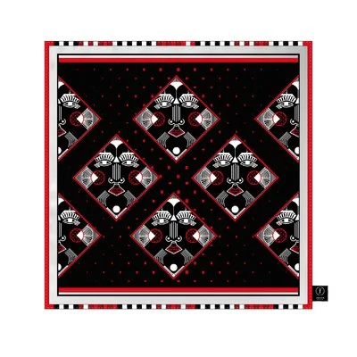 J'ESSENTIA - Silk scarf with artwork of 