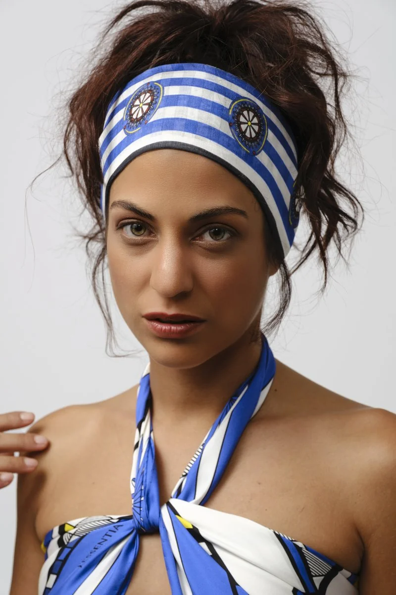 SICILIAN CART doubleface band scarf by jessentia