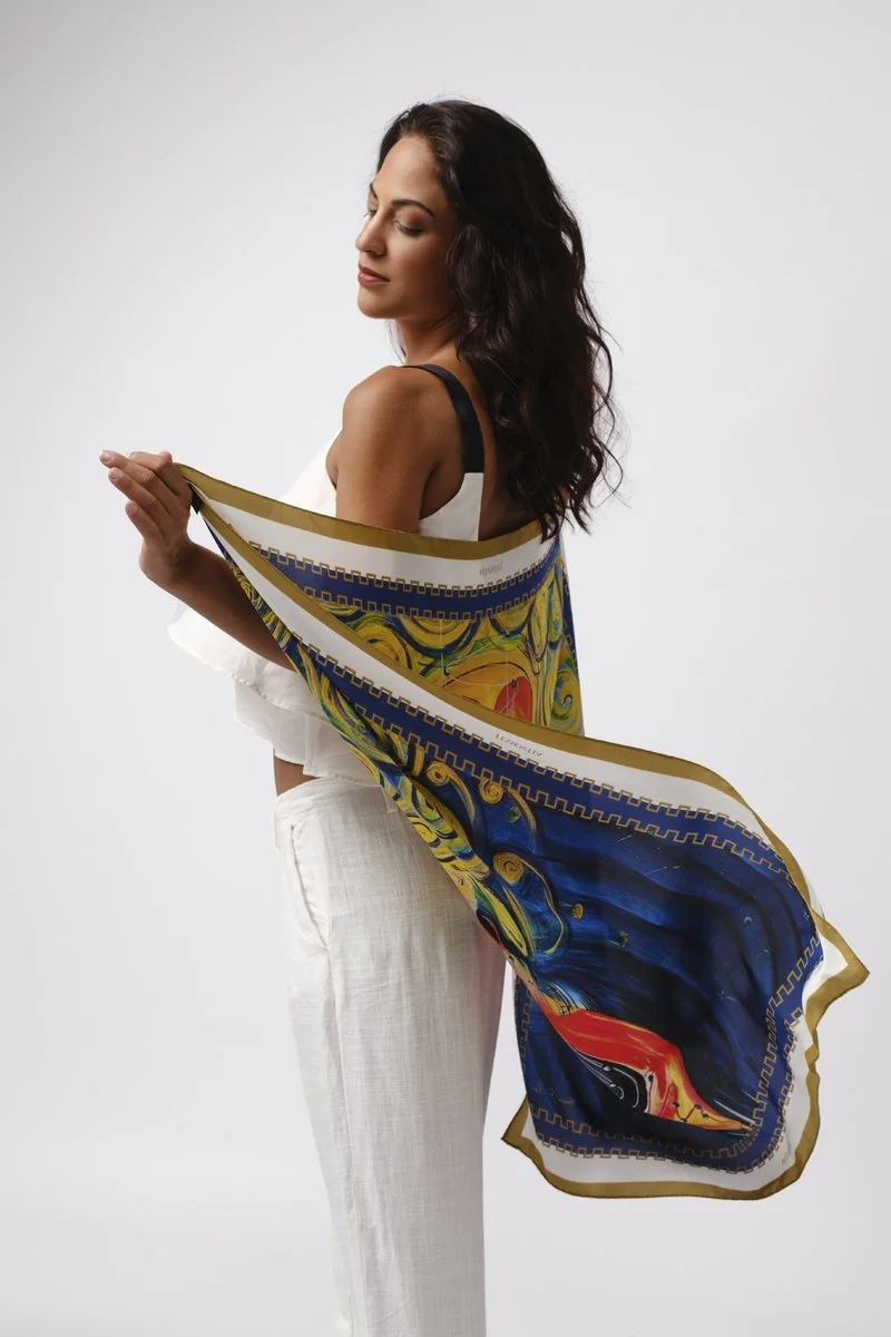THE DANCE OF THE CREATIVE WOMB scarf in silk twill by jessentia