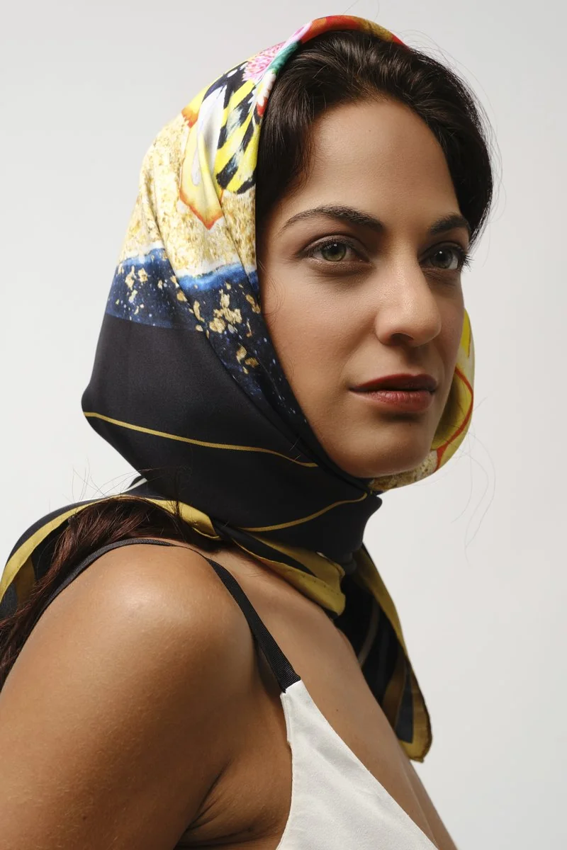 ROYAL HONEY scarf in silk twill by jessentia