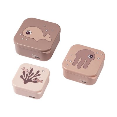 Done By Deer 3 Snack Boxes Sea Friends - Powder