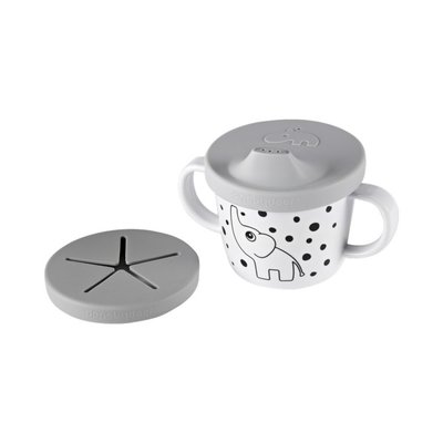 Done by Deer Silicone Spout/Snack Cup - Grey - Default