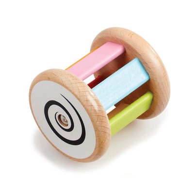 Early Learning Centre Wooden Jingle and Roll Rattle