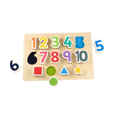 ELC Wooden Shape and Number Puzzle