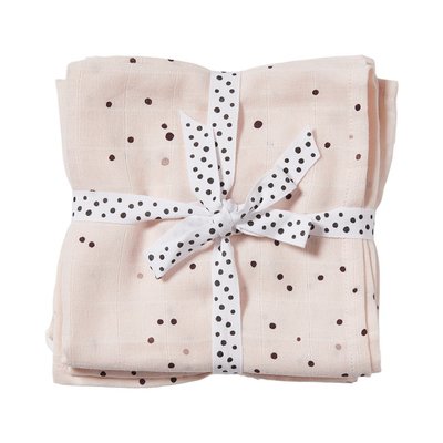 Done By Deer Burp Cloths 2 Pack Dreamy Dots Powder
