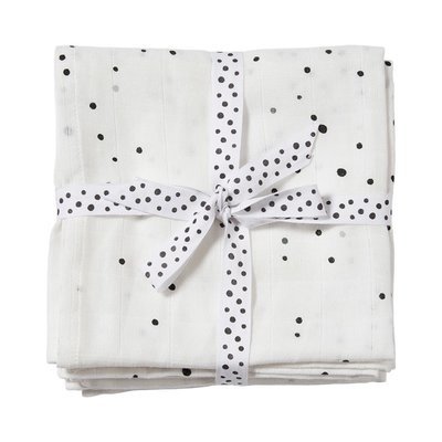 Done by Deer Burp Cloth 2 Pack Dreamy Dots White