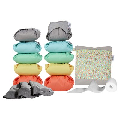Pop-In Middle Box Nappies - Pastel - Default