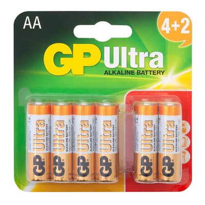 GP Ultra 4+2 x AA Batteries - Default
