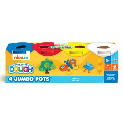 Nick Jr 4 Jumbo Pots (Blue, Red, Yellow, White) - Default
