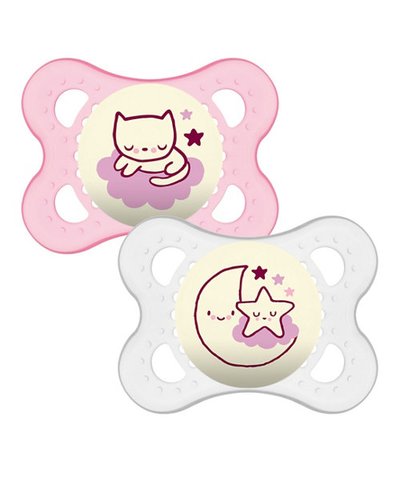 Mam Night 0+ Mth Soother - Pink