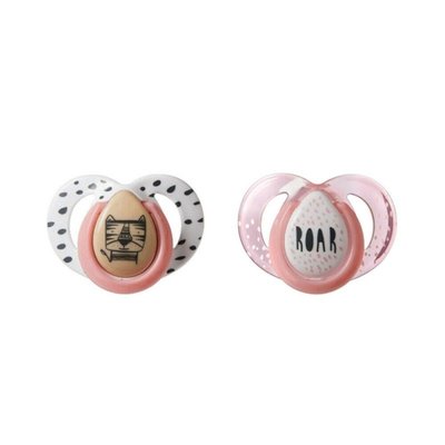 Tommee Tippee 6-18m Closer to Nature Anytime Soothers 2 Pk - Pink - Default