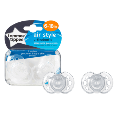 Tommee Tippee 6-18m Closer to Nature Air Style Soothers 2pk - Default