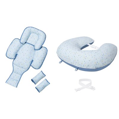 Clevamama Nursing Pillow and Baby Nest - Blue
