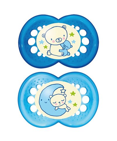 Mam Night Soother 6+Mth - Blue