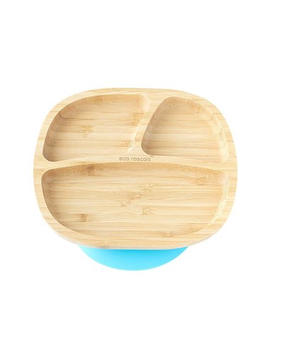 Eco Rascals Bamboo Rectangle Plate - Blue