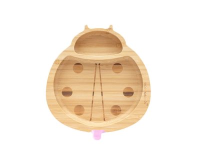 Eco Rascals Bamboo Ladybird Suction Plate - Pink