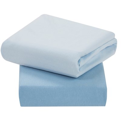 Clevamama Crib 2 Pack Fitted Sheets - Blue - Default