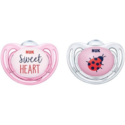 Nuk 18-36m Freestyle Soothers - Pink