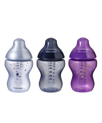 Tommee Tippee Closer to Nature Midnight Skies 260ml Bottles - 3 Pack