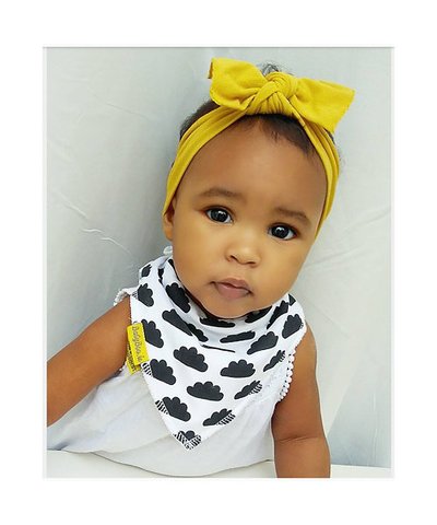BabyBoo DribbleBoo Bandana Bib - Mono Clouds