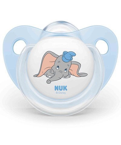 NUK Dumbo 6-18m Trendline Silicone Soother 2 Pack - Blue
