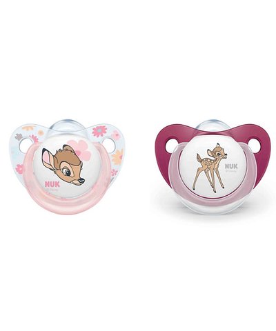 NUK 6-18m Bambi Trendline Silicone Soother 2 Pack
