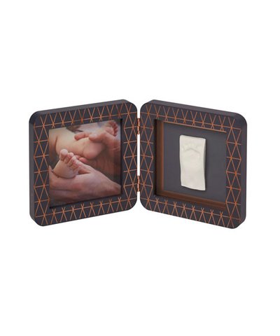 My Baby Touch Rounded Single Print Frame Copper Grey