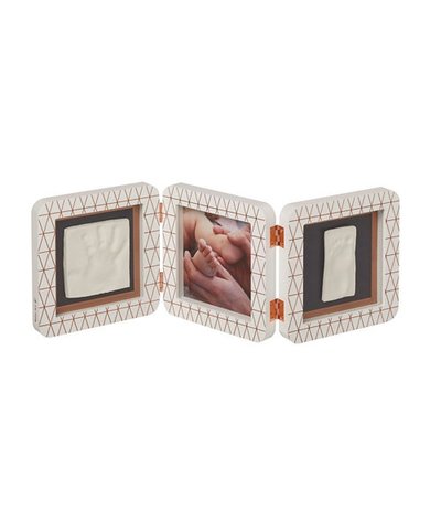 My Baby Touch Rounded Double Print Frame - Copper White