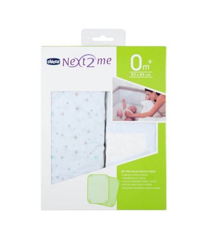 Chicco Fitted Crib Sheets 2 Pack - Stars
