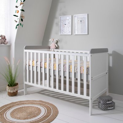 Tutti Bambini Rio Cot Bed with Cot Top Changer & Mattress - White/Dove Grey