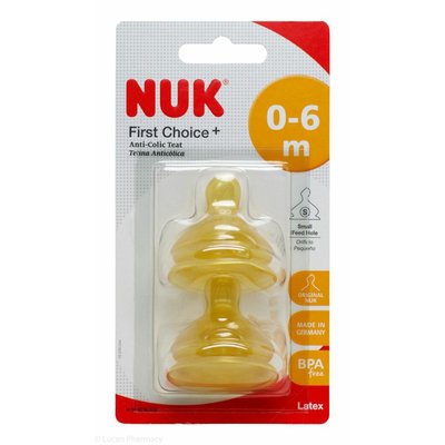 NUK First Choice Latex Teat Size 1 Small