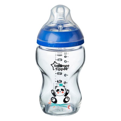 Tommee Tippee 250ml Closer to Nature Glass Bottle - Blue