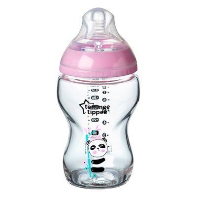 Tommee Tippee 250ml Closer to Nature Glass Bottle - Pink