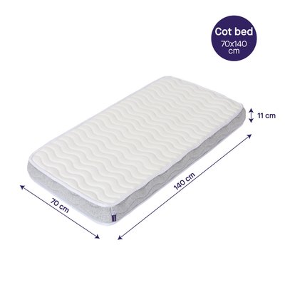 Clevamama ClevaFoam Cot Bed Pocket Sprung Mattress 140 x 70cm - Default
